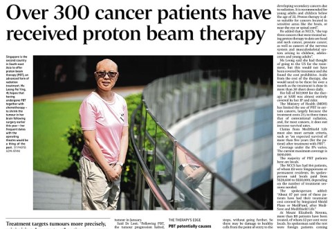 More than 300 in Singapore have received proton beam therapy for cancer